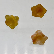 Load image into Gallery viewer, Spring 3 Carved Autumn Jade Bell Flower Beads 009242AJ