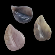 Load image into Gallery viewer, 3 Hand Carved Brazilian Agate Leaf Beads 9319BA