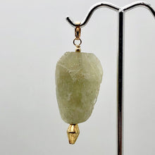 Load image into Gallery viewer, Chatoyant Green Hiddenite Kunzite Crystal 14K Gold Filled Pendant | 1 7/8" |