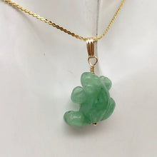 Load image into Gallery viewer, Aventurine Frog Pendant Necklace | Semi Precious Stone Jewelry | 14k Pendant - PremiumBead Primary Image 1