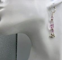 Load image into Gallery viewer, Enchanting Fluorite 15x10mm Bead Dangle Silver Lever Back Earrings! | 2" Long |