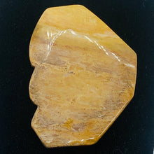 Load image into Gallery viewer, Fossilized Wood Irregular Flat Briolette | 46x36x7mm | Tan/White| 1 Pendant Bead