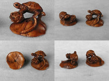 Load image into Gallery viewer, Carved Boxwood Turtle On Lilypad Ojime/Netsuke Bead - PremiumBead Alternate Image 4