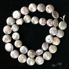 Load image into Gallery viewer, Shimmer Silvery Platinum FW Coin Pearl Strand 109447