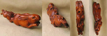 Load image into Gallery viewer, Bunny Rabbits Hand Carved Boxwood Signed Ojime/Netsuke Bead - PremiumBead Alternate Image 4