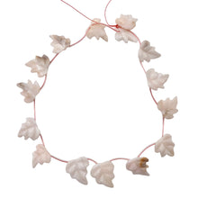 Load image into Gallery viewer, Light Pink Peruvian Opal Leaf Briolette Bead Strand for Jewelry Making 110823C