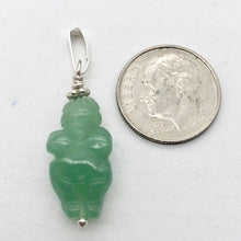 Load image into Gallery viewer, Aventurine Goddess of Willendorf Sterling Silver Pendant |1.38" Long | Green | - PremiumBead Alternate Image 2