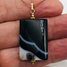 Load image into Gallery viewer, Semi Precious Stone Jewelry Sardonyx Agate Pendant Necklace 14Kgf | 1 3/4" Long|