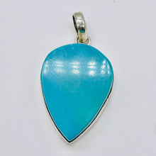 Load image into Gallery viewer, Turquoise Sterling Silver Native Pendant | 2" Long | Blue/Silver |1 Pendant