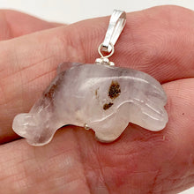 Load image into Gallery viewer, One of a Kind Amethyst Spotted Jumping Dolphin Sterling Silver Pendant |1" Tall