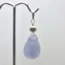 Load image into Gallery viewer, Blue Chalcedony Designer Sterling Silver Pendant | 22x14x6mm | 1 3/4" Long |
