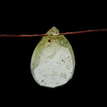 Load image into Gallery viewer, Sapphire 1.5ct Flat Faceted Briolette Pendant Bead | 9x6x3mm | Pale Green | 1 |