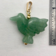 Load image into Gallery viewer, Aventurine Dove Bird Pendant Necklace|Semi Precious Stone Jewelry | 14K gf | - PremiumBead Alternate Image 6