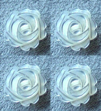 Load image into Gallery viewer, 4 Hand Carved Natural Untreated Mother of Pearl 8mm Rose 1/2 Drill - PremiumBead Primary Image 1