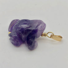 Load image into Gallery viewer, Amethyst Frog Pendant Necklace | Semi Precious Stone Jewelry | 14k Pendant - PremiumBead Alternate Image 3