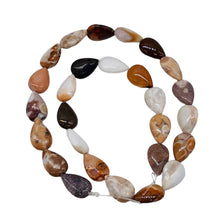 Load image into Gallery viewer, Stunning Patterns Conglomerate Jasper Teardrop Bead Strand 109326