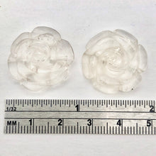 Load image into Gallery viewer, Bloomin' 2 Carved Clear Quartz Rose Flower Beads 009290QZ - PremiumBead Alternate Image 7