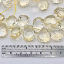 Load image into Gallery viewer, Citrine Faceted Briolette Bead Strand | 14x11 to 17x14x8mm | Golden | 107g |