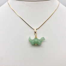 Load image into Gallery viewer, Aventurine Diplodocus Dinosaur Pendant Necklace|Semi Precious Stone Jewelry - PremiumBead Alternate Image 2