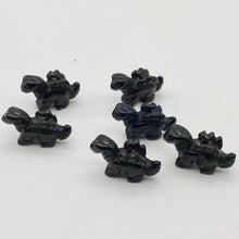 Load image into Gallery viewer, 2 Obsidian Dinosaur Stegosaurus Beads | 21x11x8mm | Black and Silver - PremiumBead Alternate Image 3