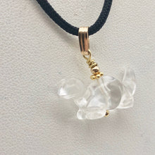 Load image into Gallery viewer, Diplodocus Dinosaur Quartz 14K Gold Filled Pendant 509259QZG - PremiumBead Alternate Image 6
