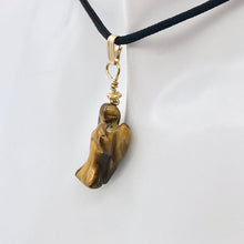 Load image into Gallery viewer, On the Wings of Angels Tigereye 14K Gold Filled 1.5" Long Pendant 509284TEG - PremiumBead Alternate Image 8