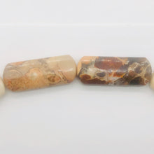 Load image into Gallery viewer, Conglomerate Jasper Rounded Rectangle Strand | 40X15X5 | Pastels/Brown | 10 Bead