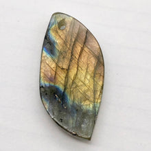 Load image into Gallery viewer, Labradorite Spectrolite Free Form Pendant Bead | 40x20x7mm | Golden Blue |