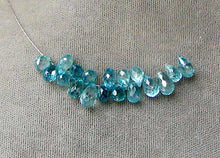 Load image into Gallery viewer, 1 Blue Zircon Faceted Briolette Bead, 5.5x4mm, Blue, 1.1 carats 4880 - PremiumBead Alternate Image 5