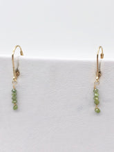 Load image into Gallery viewer, Sparkle Parrot Green Diamond (.73cts) &amp; 14K Gold Earrings 309605 - PremiumBead Alternate Image 2
