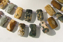 Load image into Gallery viewer, Ocean Jasper 18x10x5mm Facet Pendant Bead STRAND! 104592 - PremiumBead Alternate Image 3
