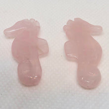 Load image into Gallery viewer, Unique Rose Quartz Carved Seahorse Worry-Stone Figurine | 35x19x5mm | Pink - PremiumBead Alternate Image 2