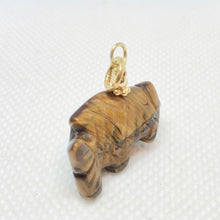 Load image into Gallery viewer, Tigereye Koi Fish W/ 22K Vermeil Pendant 509265TEG - PremiumBead Alternate Image 5