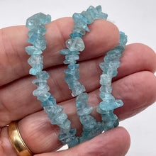 Load image into Gallery viewer, Glimmer Aqua Blue Apatite Nugget Bead Strand 109883