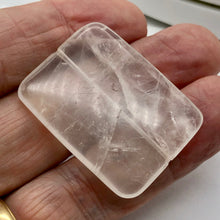 Load image into Gallery viewer, Quartz Orange Rectangular Pendant Bead | 40x30x6mm | Clear |