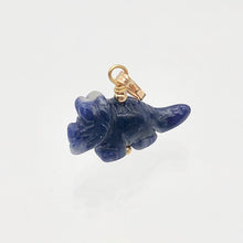 Load image into Gallery viewer, Sodalite Triceratops Dinosaur with 14K Gold-Filled Pendant 509303SDG - PremiumBead Alternate Image 4