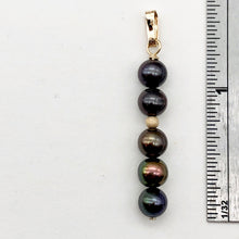 Load image into Gallery viewer, Dramatic Rainbow Red Cocoa Freshwater Pearl Pendant | 1 1/2" Long |