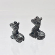 Load image into Gallery viewer, Graceful 2 Carved Hematite Giraffe Beads | 21.5x17x9.5mm | Silver Grey - PremiumBead Alternate Image 8