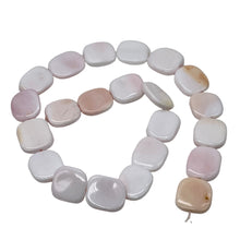 Load image into Gallery viewer, Rare Pink Conch Shell 17-20x15mm Rectangle Bead Strand 109833