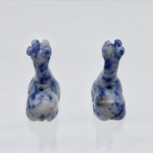 Load image into Gallery viewer, Graceful 2 Carved Sodalite Giraffe Beads | 21x16x9mm | Blue/White - PremiumBead Alternate Image 9