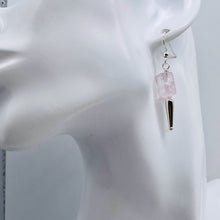 Load image into Gallery viewer, Kunzite Crystals Sterling Silver Dangle Earrings | 1 3/4" Long | Pink | 1 Pair |