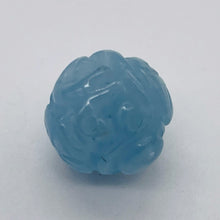 Load image into Gallery viewer, Aquamarine AAA Intricately Carved Round Bead | 12mm | Blue | 1 Bead |