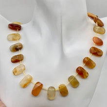 Load image into Gallery viewer, Premium! Faceted Natural Carnelian Agate 18x10x6mm Rectangular Bead Strand - PremiumBead Alternate Image 4