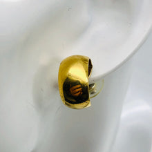 Load image into Gallery viewer, Vermeil Sterling Silver Post Curl Earrings | 3/4" Long | Gold | 1 Pair|