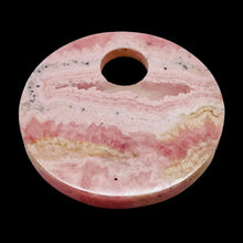 Load image into Gallery viewer, 1 Natural Lacy Pink Rhodochrosite 50mm Pi Circle Pendant