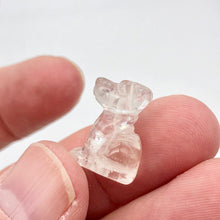 Load image into Gallery viewer, Fluttering Clear Quartz Dog Figurine/Worry Stone | 20x12x10mm | Clear - PremiumBead Alternate Image 5