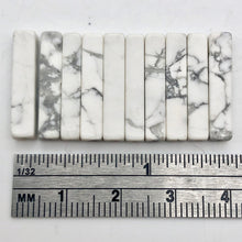 Load image into Gallery viewer, Ten (10) White and Grey Howlite 20x4x4mm Rectangular Beads - PremiumBead Primary Image 1
