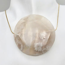 Load image into Gallery viewer, Cherry Blossom Agate Coin | 60mm | Pink White | 1 Pendant Bead |