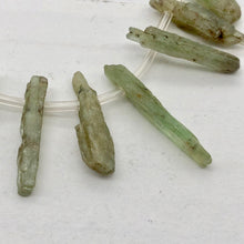 Load image into Gallery viewer, Kyanite Natural Crystal Pendant Bead Strand | 15x4x6 to 32x3x7mm| Green | 40 Bd|