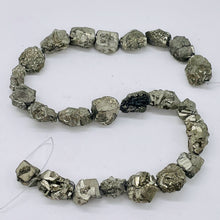 Load image into Gallery viewer, Pyrite Crystals Strand | 20x17x15 to 15x13x10mm | Silver Gold | 27 Beads |